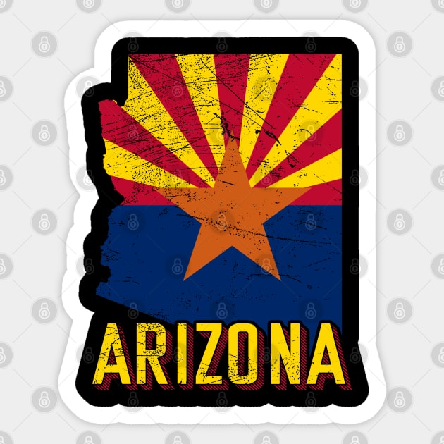 Arizona Flag Map Sticker by Mila46